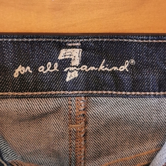 7 For All Mankind Denim Miniskirt Darkwash 29 - Picture 6 of 7